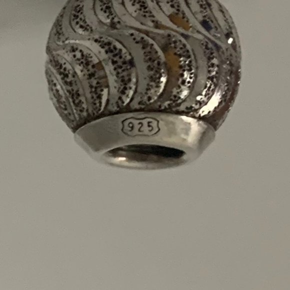 Sparkly Wave 925 Sterling Silver Swirl Charm Bracelet Bead Persona Pandora - Picture 4 of 4
